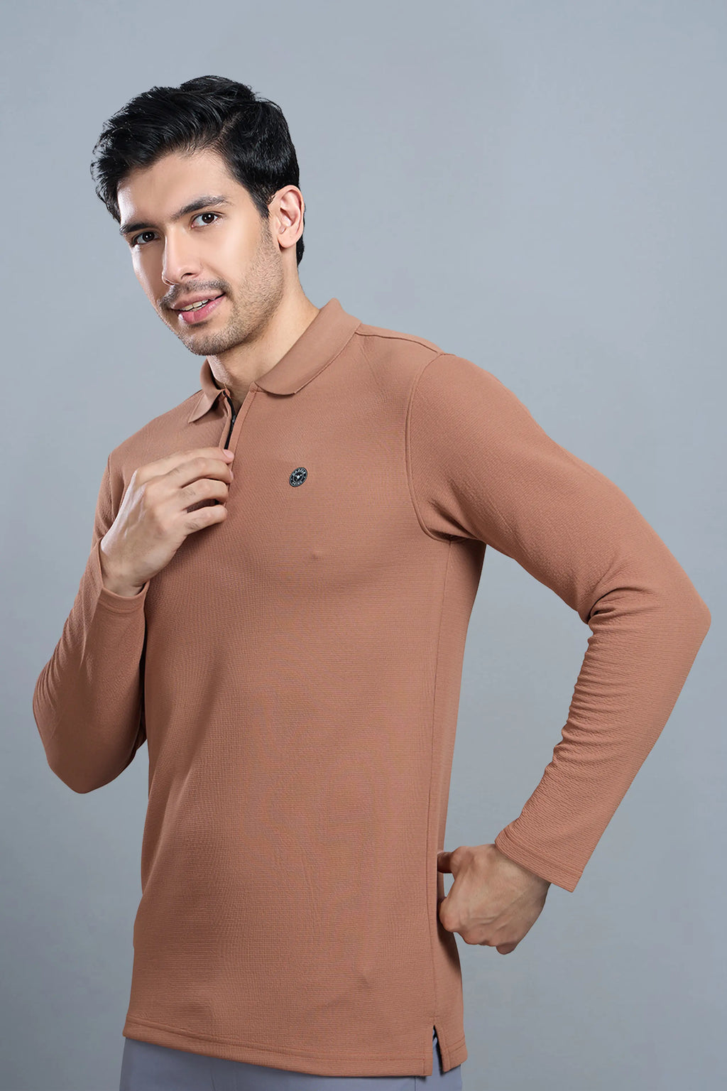 TANGY FULL SLEEVE TSHIRT - BROWN