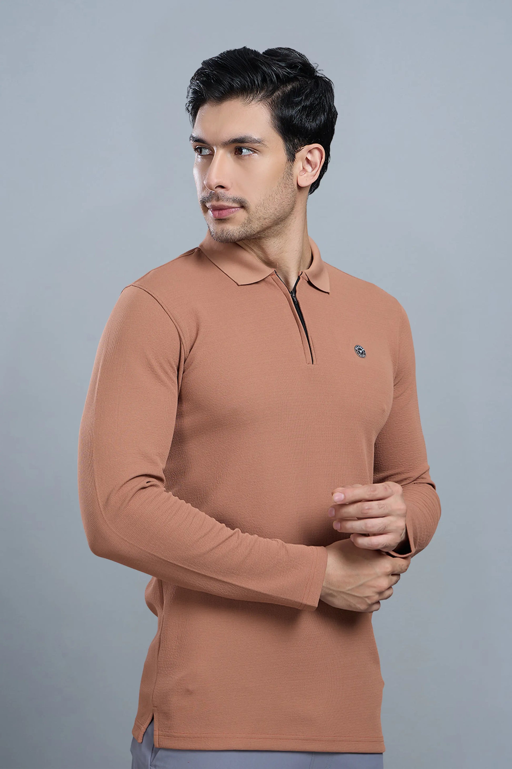 TANGY FULL SLEEVE TSHIRT - BROWN