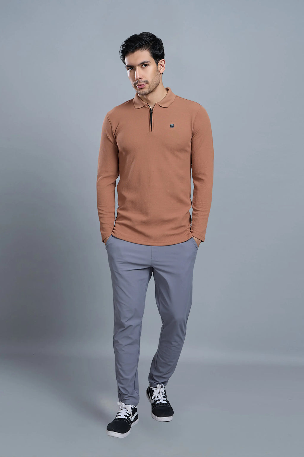 TANGY FULL SLEEVE TSHIRT - BROWN