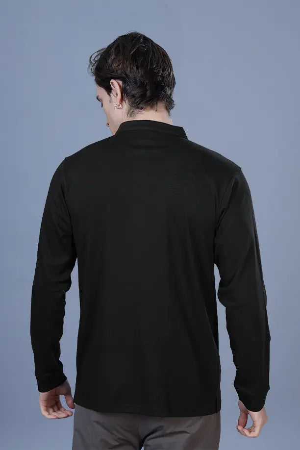 ATLAS FULL SLEEVES T-SHIRT - BLACK
