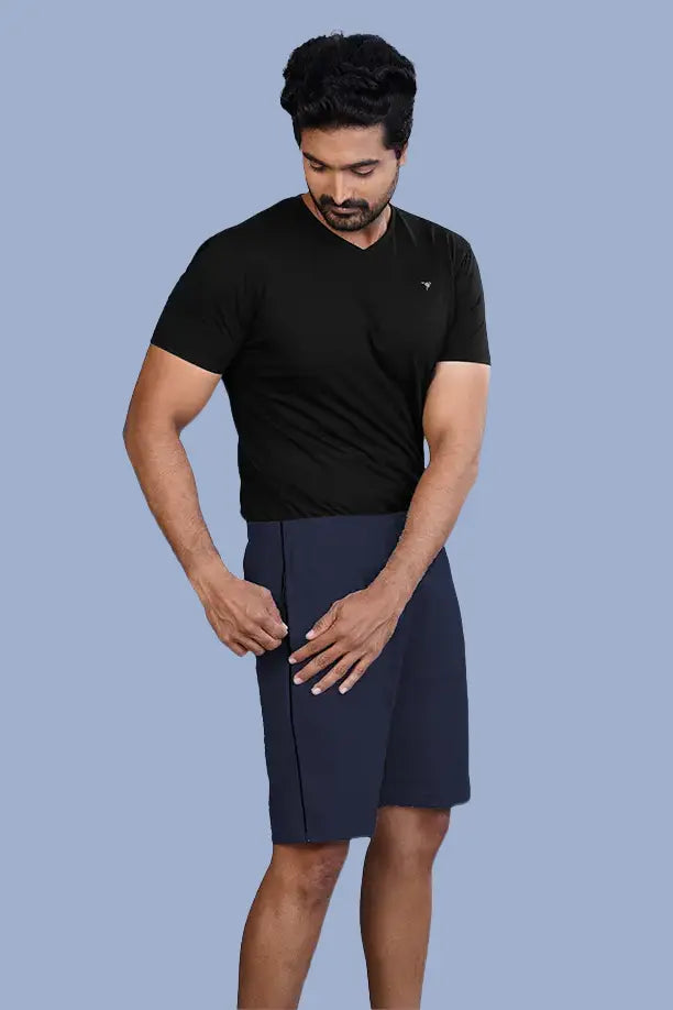 LONG SHORT PLAIN PC SPCL - DENIM BLUE