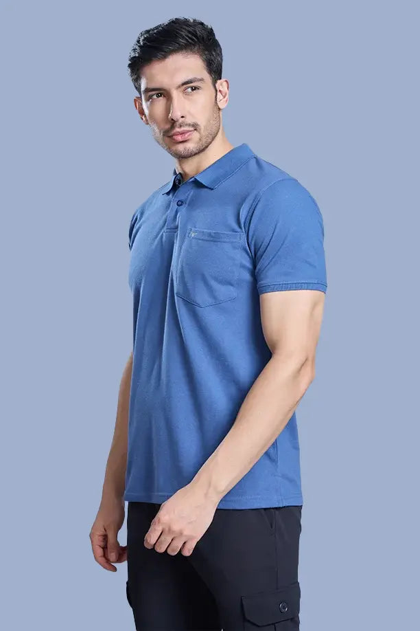 MATTY COMFORT T-SHIRT- BLUE GREY