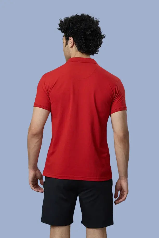 Men Slim Fit Polo T-Shirt with MATTY