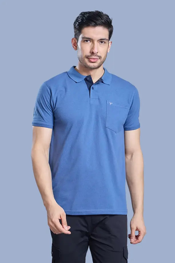 MATTY COMFORT T-SHIRT- BLUE GREY