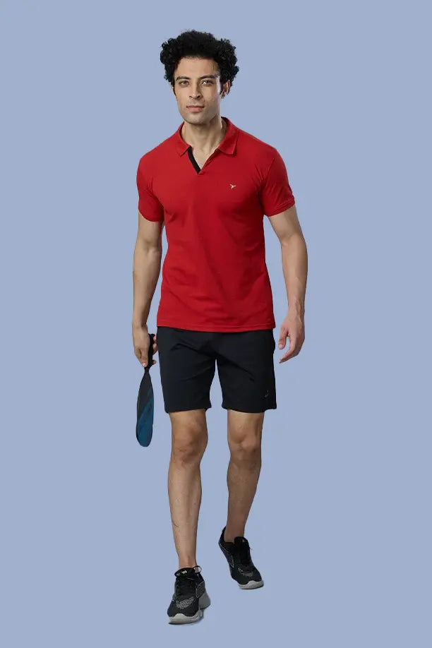 Men Slim Fit Polo T-Shirt with MATTY
