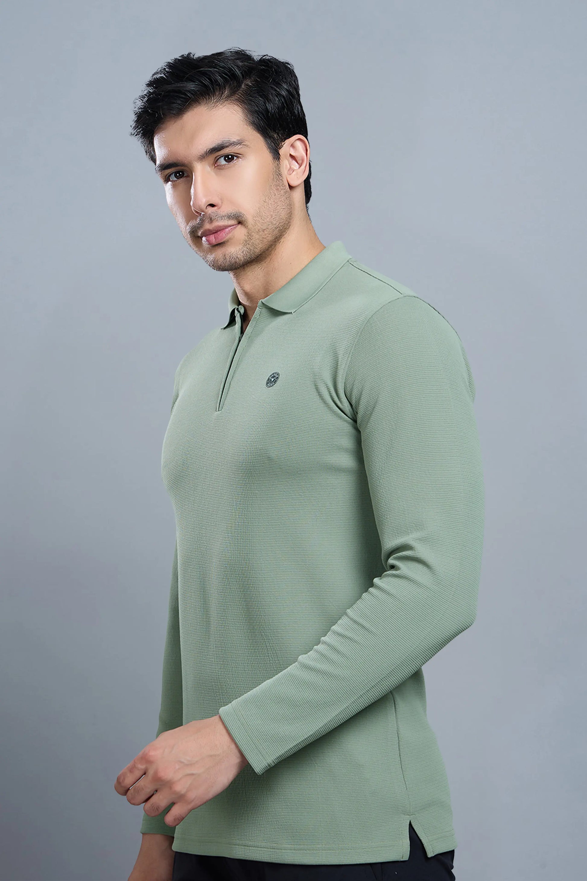 TANGY FULL SLEEVE TSHIRT - DUSTY OLIVE