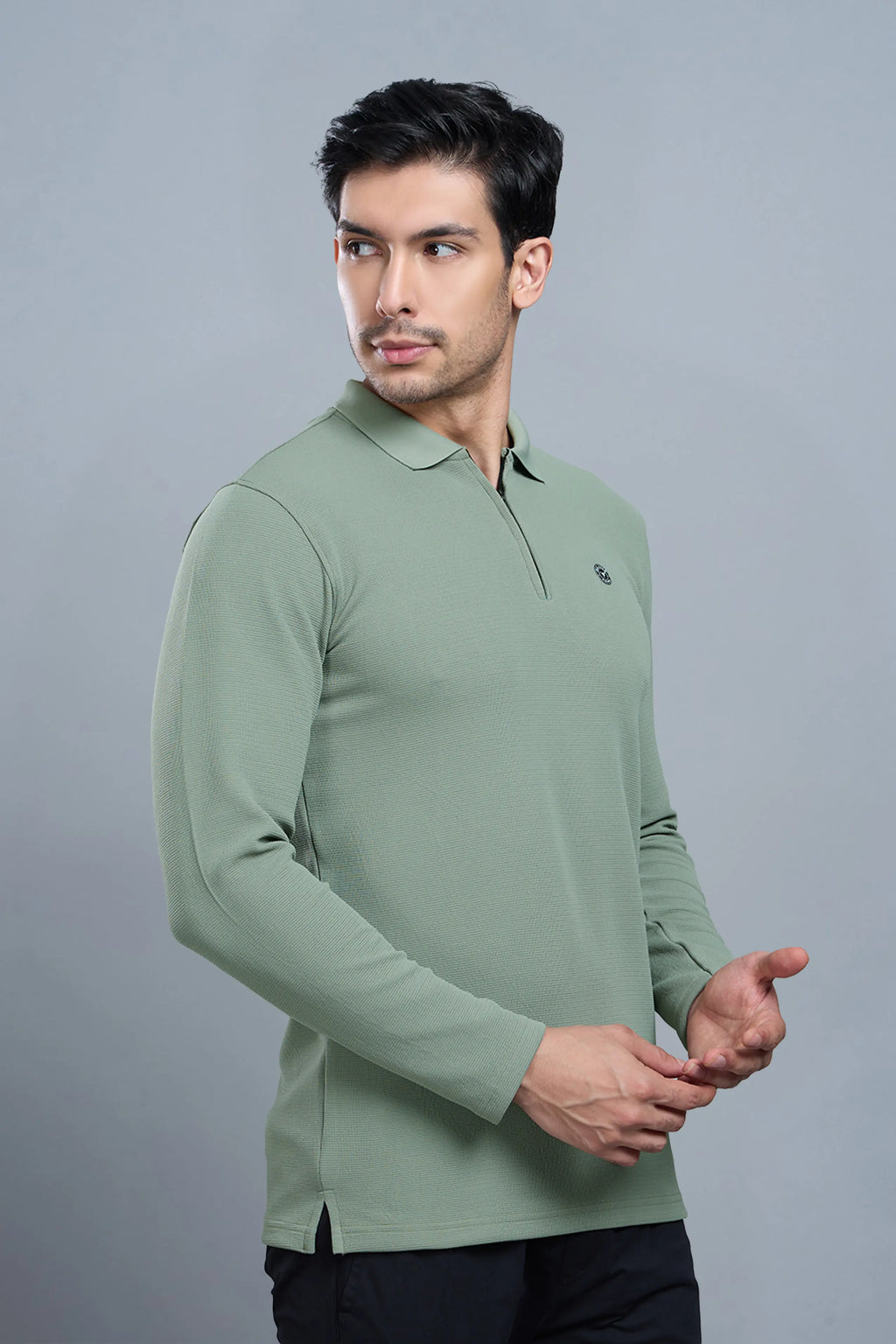 TANGY FULL SLEEVE TSHIRT - DUSTY OLIVE