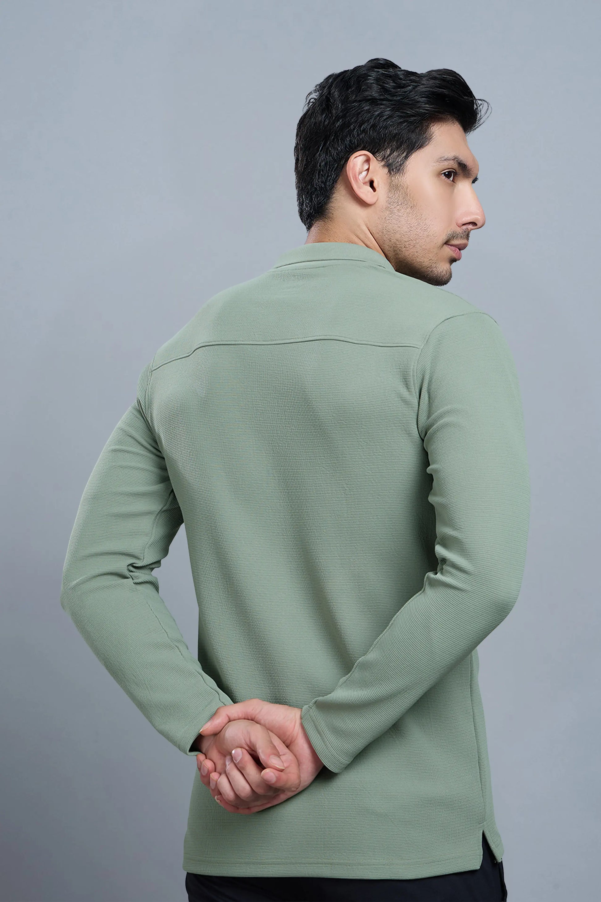 TANGY FULL SLEEVE TSHIRT - DUSTY OLIVE