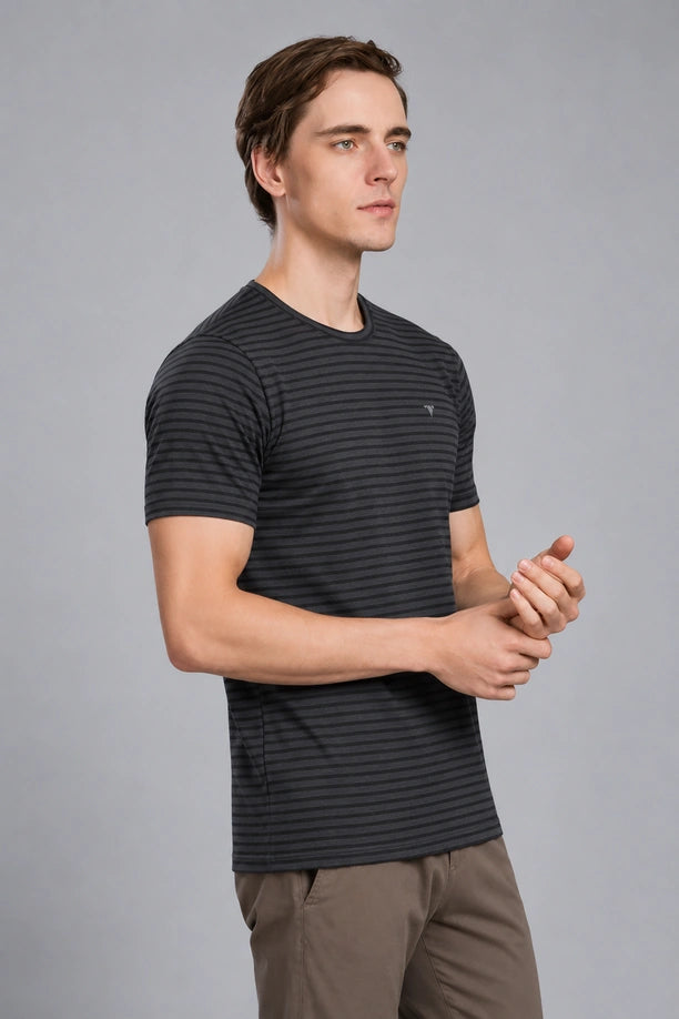 JOLLY ROUND NECK T SHIRT | DARK GREY