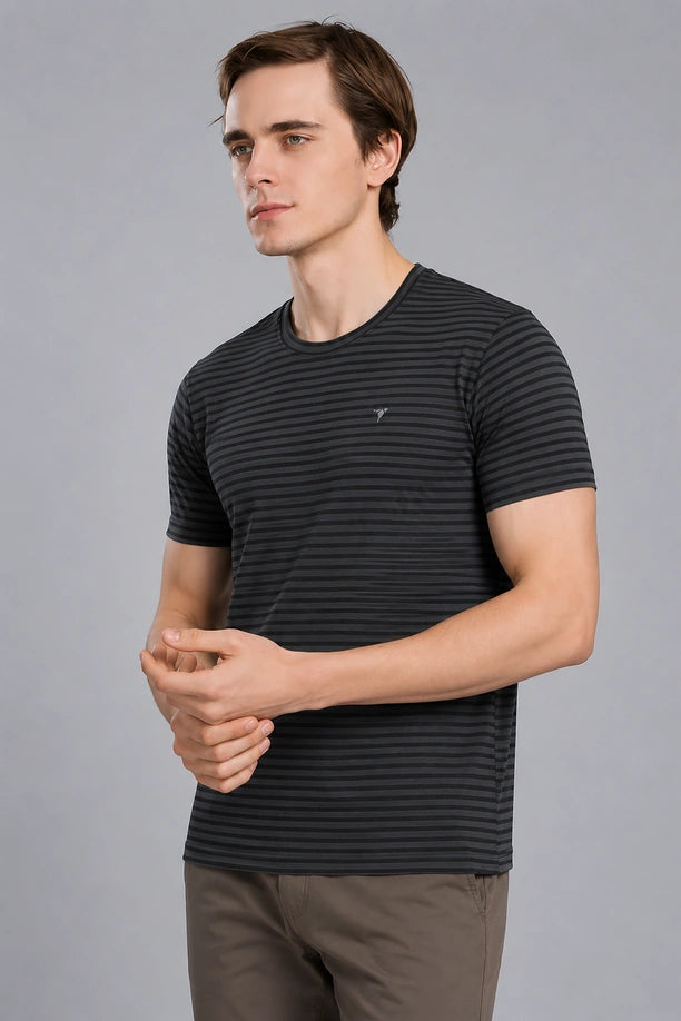 JOLLY ROUND NECK T SHIRT | DARK GREY