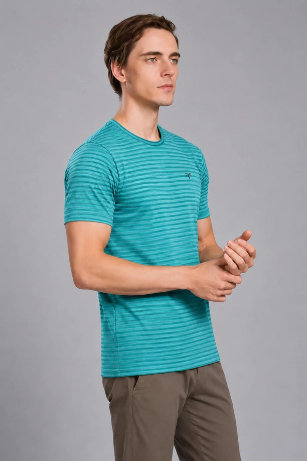 JOLLY ROUND NECK T SHIRT | SEA BLUE