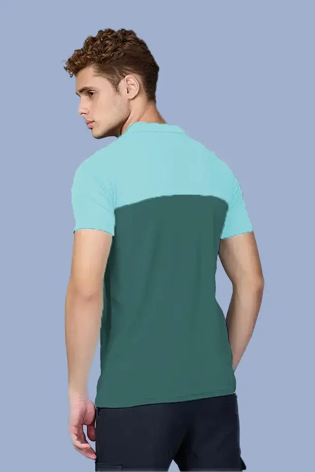 SPRING T SHIRT - LIGHT GREEN & BOTTLE GREEN