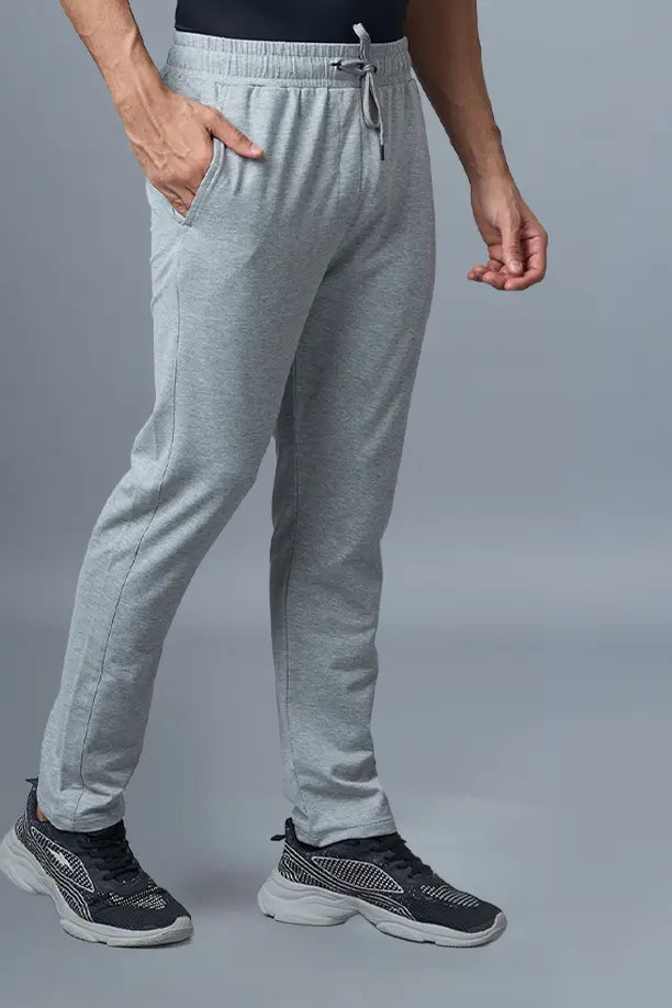 COTTON LYCRA TRACK - LIGHT GREY