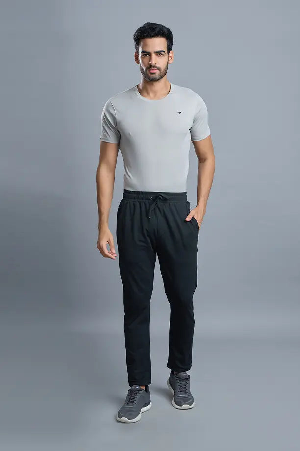 COTTON LYCRA TRACK - BLUE GREY