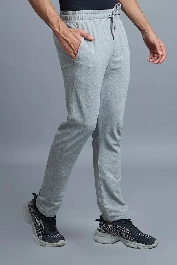 COTTON LYCRA TRACK - LIGHT GREY