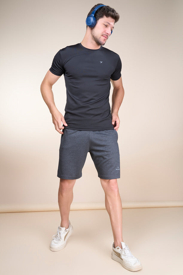 MELANGE SHORT | BLACK