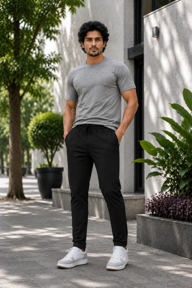 Men Cotton Regular Fit Trackpants with ALL TIME COTTON