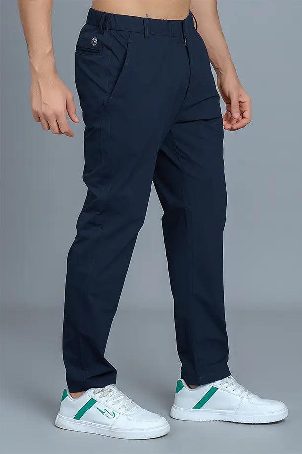 Men Solid Formal Stretch Pants with ULTMATE