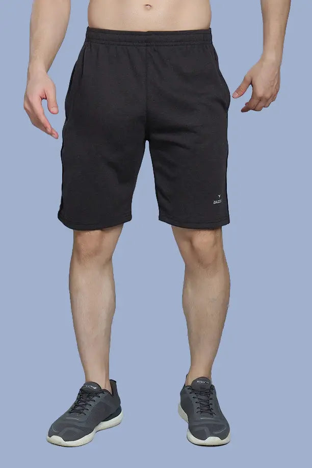 LONG SHORT PLAIN PC SPCL - MELANGE BLACK