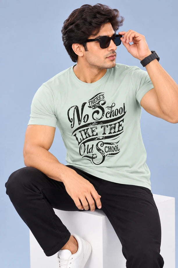 Men Printed Regular Fit Round Neck T-Shirt