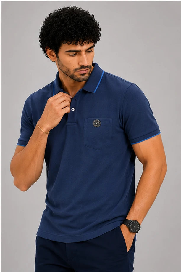 Men Cotton Comfort Fit Polo T-Shirt with CLASSIC