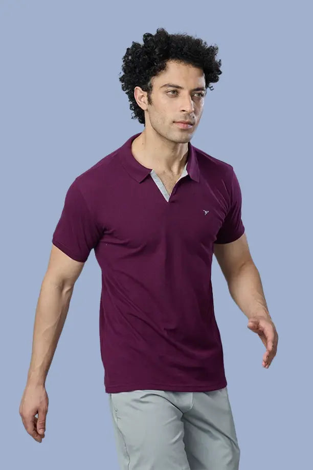 MATTY SLIM FIT T- SHIRT - ITALIAN PLUM