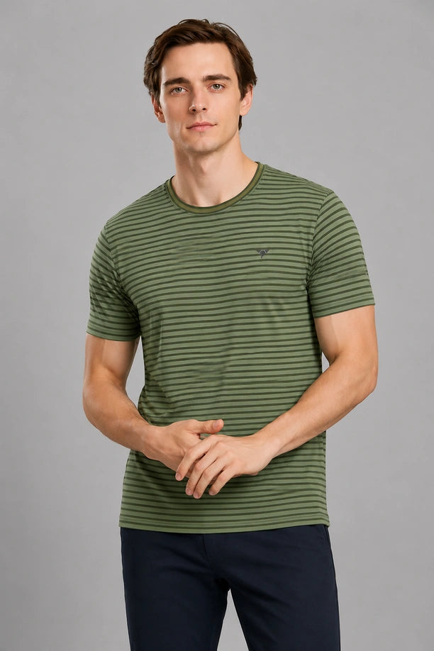 JOLLY ROUND NECK T SHIRT | GREEN