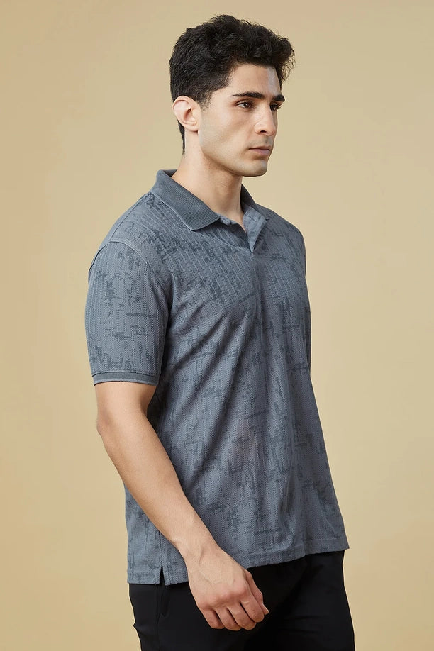 Men Regular Fit Polo T-Shirt with Supreme