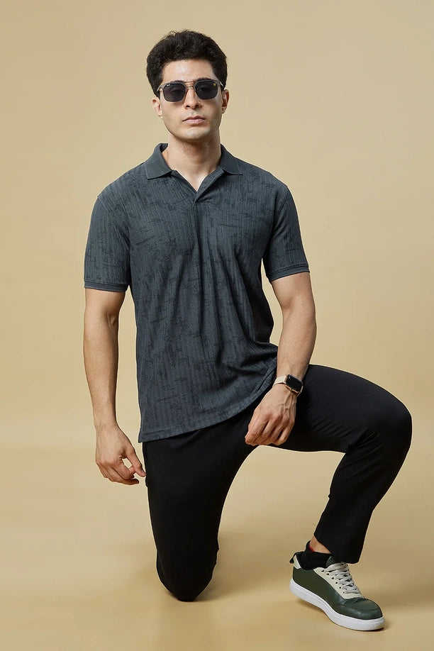 Men Regular Fit Polo T-Shirt with Supreme