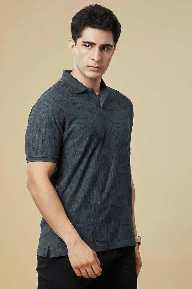 Men Regular Fit Polo T-Shirt with Supreme