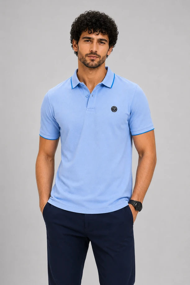CLASSIC COTTON T-SHIRT- SKY BLUE