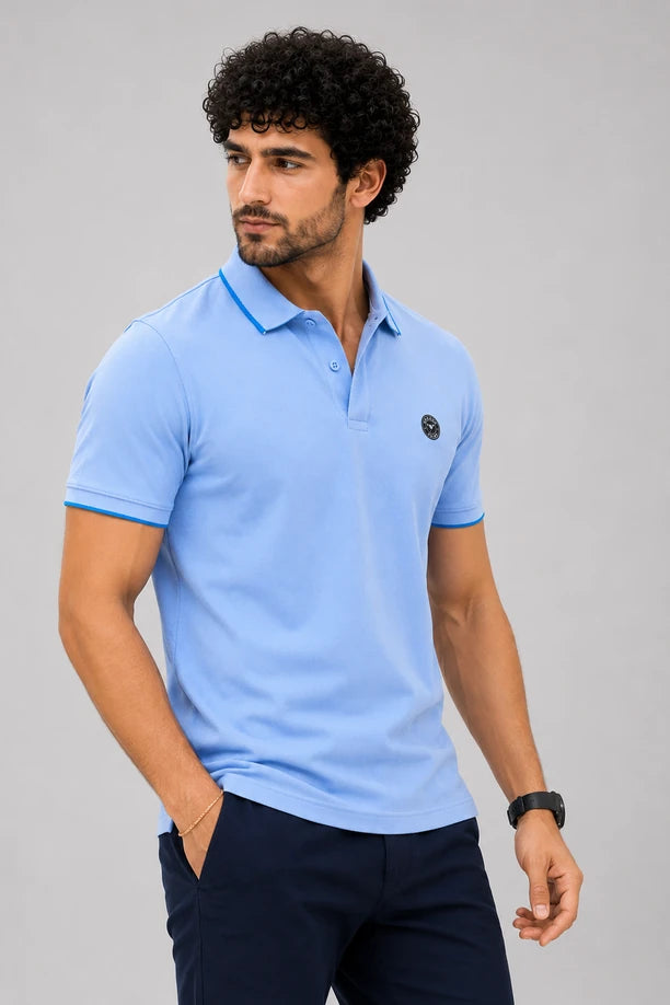 CLASSIC COTTON T-SHIRT- SKY BLUE