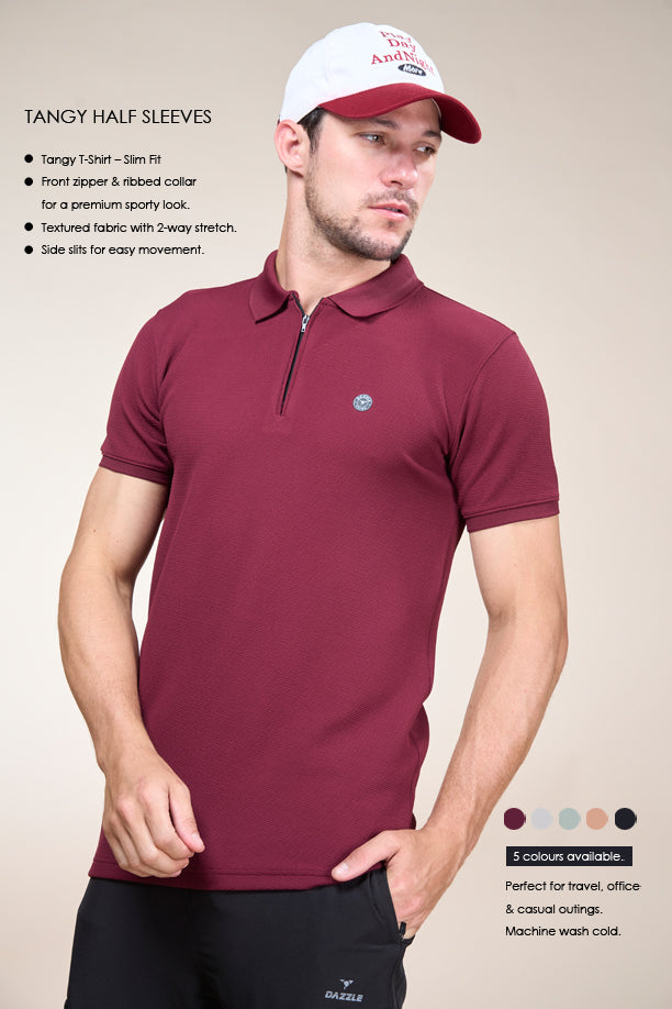 TANGY HALF TSHIRT | MAROON