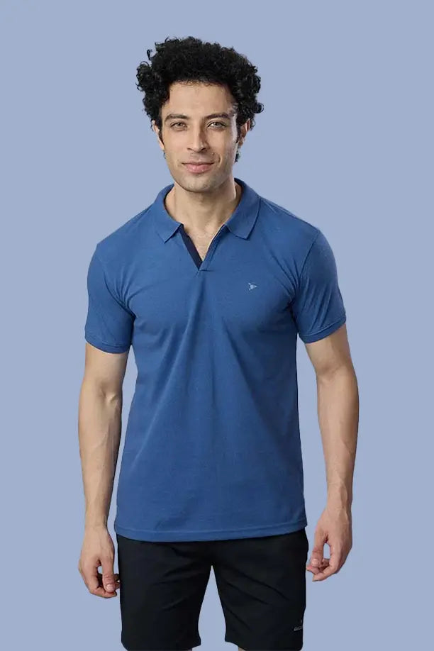 MATTY SLIM FIT T- SHIRT - BULE GREY