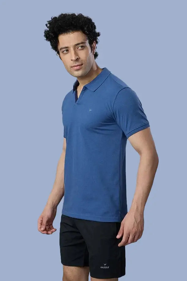 MATTY SLIM FIT T- SHIRT - BULE GREY