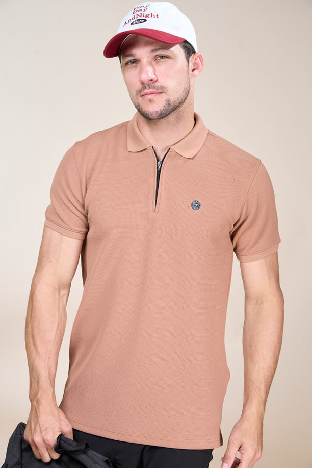 TANGY HALF TSHIRT | BROWN