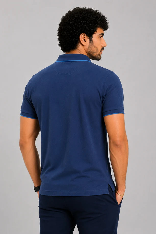 CLASSIC COTTON T-SHIRT - MELANGE BLUE