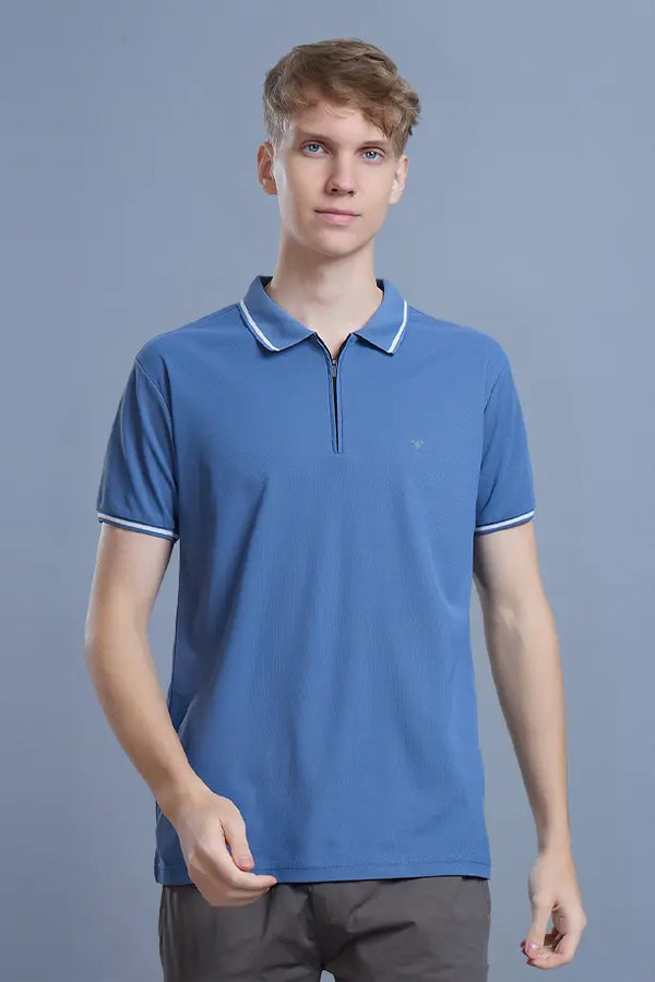 SLEEK T SHIRT- BLUE GREY