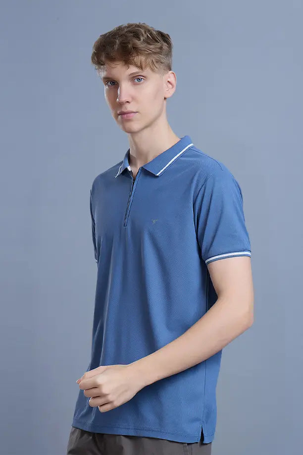 SLEEK T SHIRT- BLUE GREY