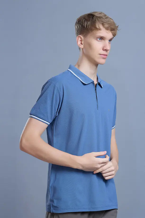 SLEEK T SHIRT- BLUE GREY