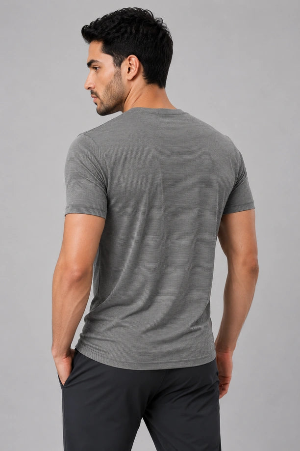 MILANGE ROUND NECK TEE | GREY