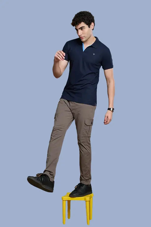 CRAZY MATTY SLIM FIT T-SHIRT - NAVY BLUE