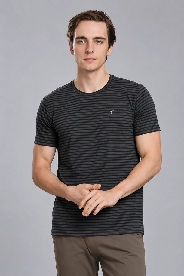 JOLLY ROUND NECK T SHIRT | DARK GREY