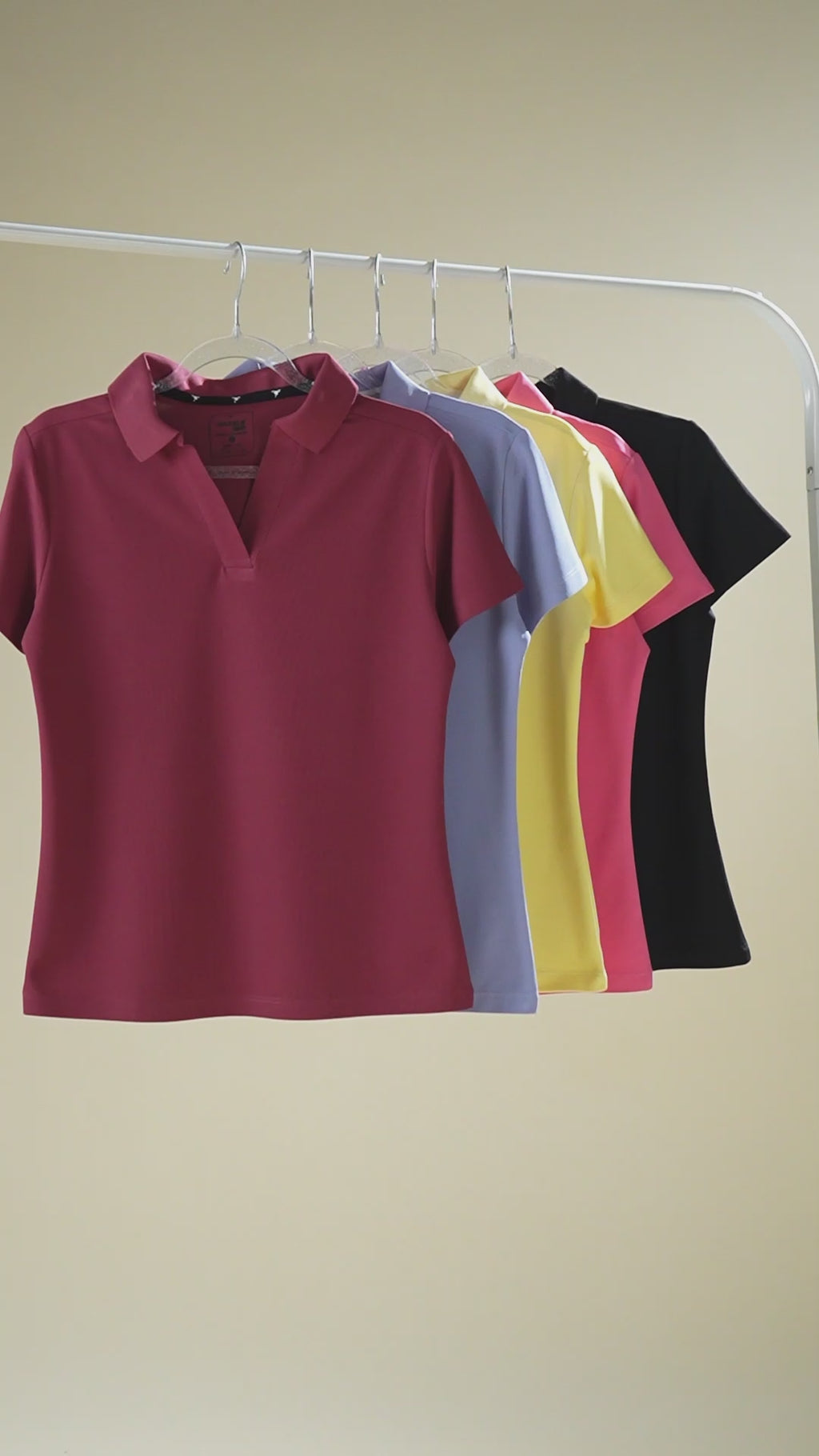 Women Solid Regular Fit Polo T-shirt with COOLEX