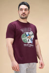 Men Regular Fit Printed Round Neck Tee