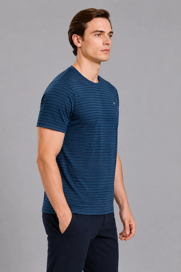JOLLY ROUND NECK T SHIRT | BLUE