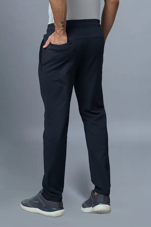 COTTON LYCRA TRACK - NAVY BLUE