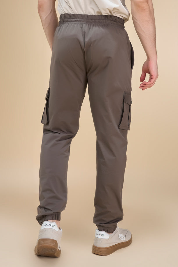 Men Cotex Regular Fit 2-Way Stretch Cargo Pants with Safari