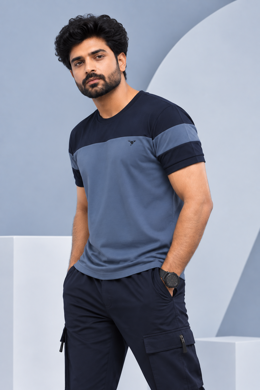 Men Slim Fit Round Neck Tee with PRIDE