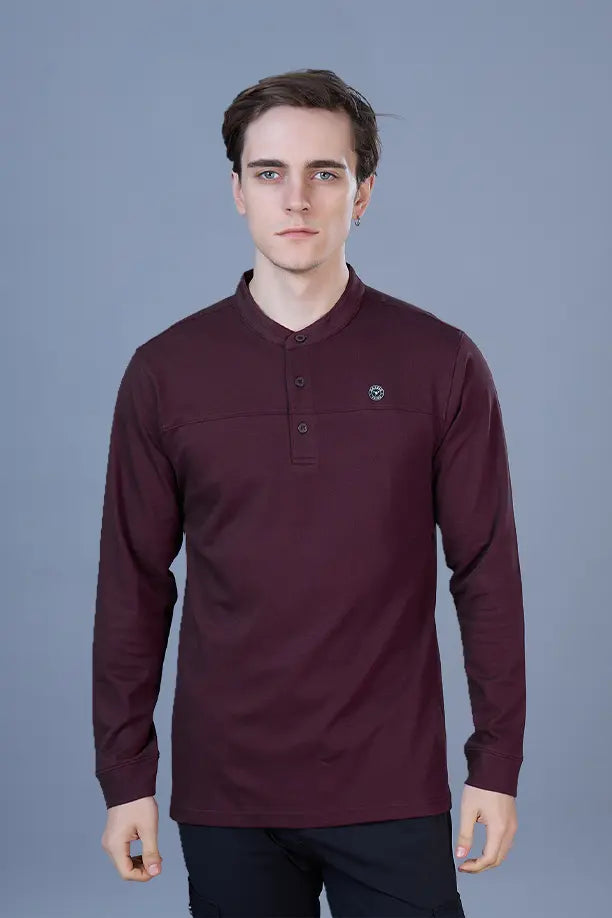 ATLAS FULL SLEEVES T-SHIRT - MAROON
